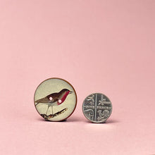 Load image into Gallery viewer, Porcelain button pair - robin
