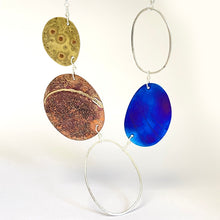 Load image into Gallery viewer, Silver, copper and titanium pendant e
