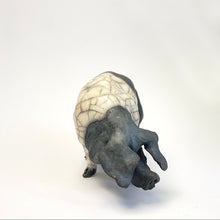 Load image into Gallery viewer, Large trotting saddleback ceramic pig - Raku
