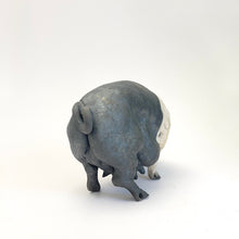 Load image into Gallery viewer, Large trotting saddleback ceramic pig - Raku
