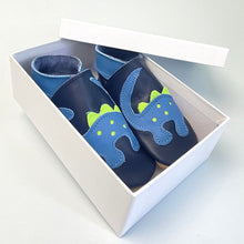 Load image into Gallery viewer, Baby Shoes -  blue dinosaur
