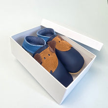 Load image into Gallery viewer, Baby Shoes -  blue dog
