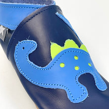 Load image into Gallery viewer, Baby Shoes -  blue dinosaur
