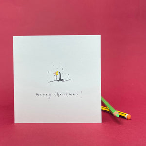 Greeting Card - merry Christmas bird