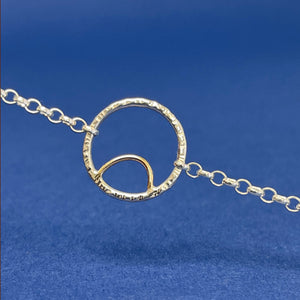 Silver & gold large bracelet - Arc