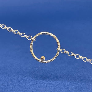 Silver & gold large bracelet - Dot