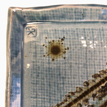 Load image into Gallery viewer, Rectangular platter - diagonal blue
