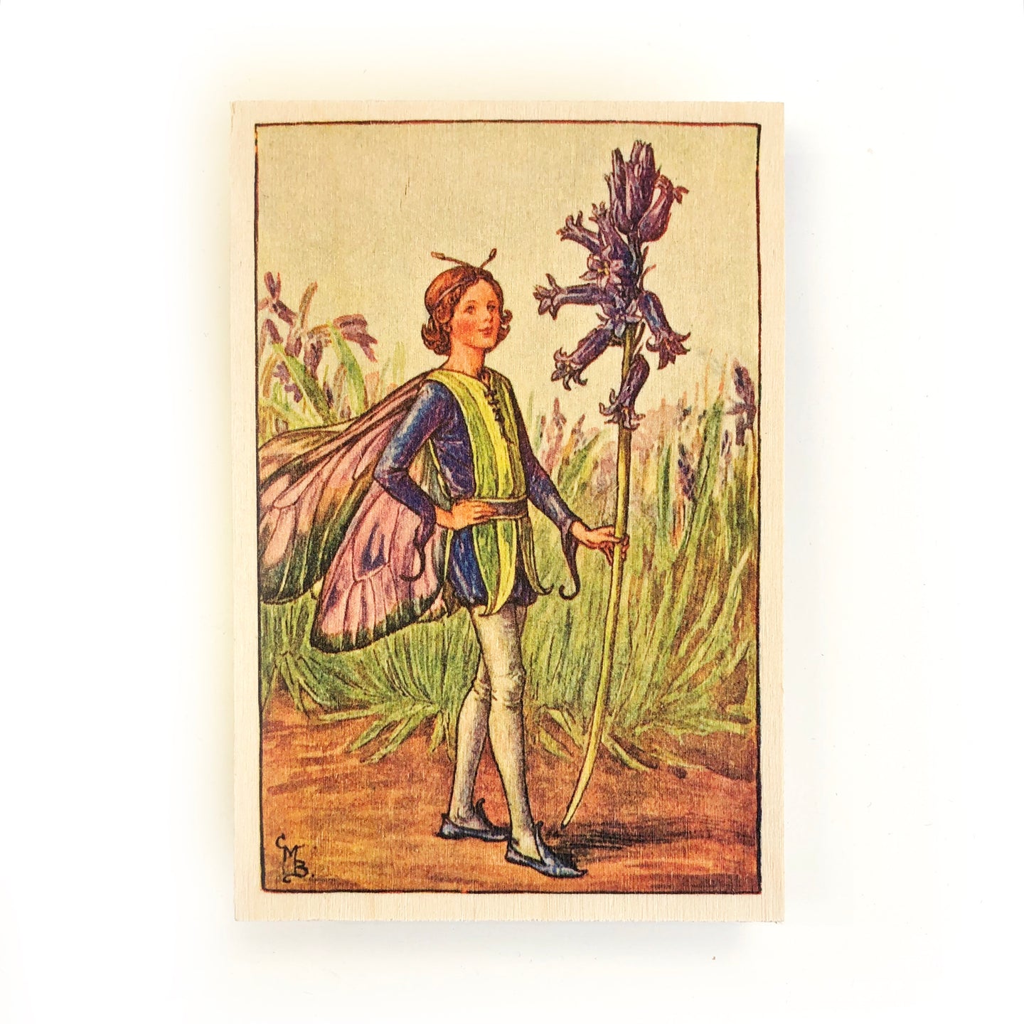 Wooden postcard - flower fairy 2