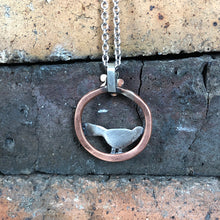 Load image into Gallery viewer, Silver blackbird pendant
