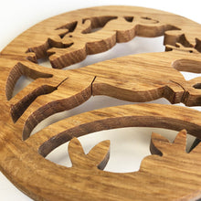 Load image into Gallery viewer, Oak fretwork coaster - hound &amp; hare
