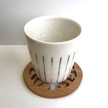 Load image into Gallery viewer, Oak fretwork coaster - hound &amp; hare
