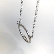 Load image into Gallery viewer, Silver ring pendant - gold arch detail
