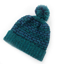 Load image into Gallery viewer, Pom Pom hat - teal
