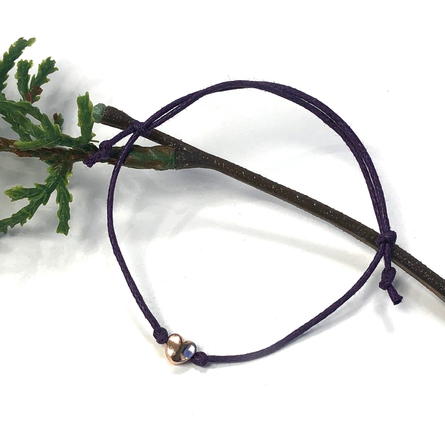 Red coloured plated  heart bracelet