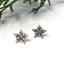 Load image into Gallery viewer, Silver stud earrings - star
