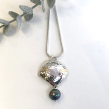 Load image into Gallery viewer, Silver and pearl pendant
