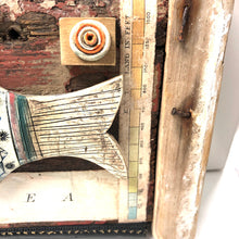 Load image into Gallery viewer, Ceramic fish on wooden wall plaque
