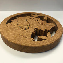 Load image into Gallery viewer, Oak pot stand - shaggy dog
