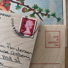 Load image into Gallery viewer, Wooden postcard - mistletoe
