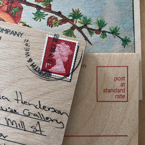 Wooden postcard - mistletoe