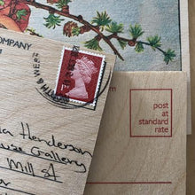 Load image into Gallery viewer, Wooden postcard - flowers
