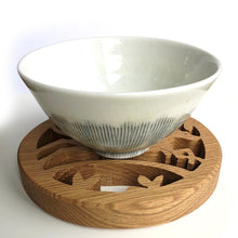 Load image into Gallery viewer, Oak pot stand - hare &amp; hound
