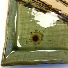 Load image into Gallery viewer, Rectangular platter - cream and green

