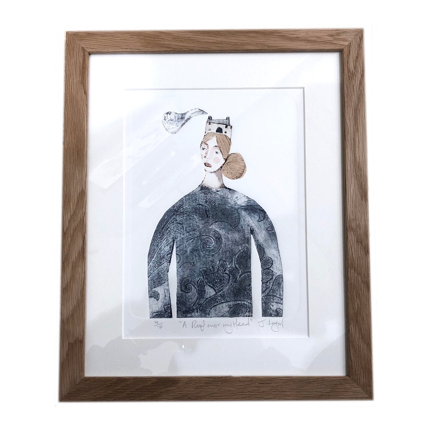 Collagraph print - Roof over my head