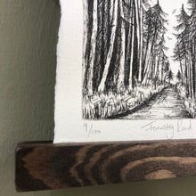 Load image into Gallery viewer, Etching - Forest road
