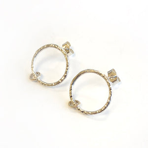 Silver & gold ring studs