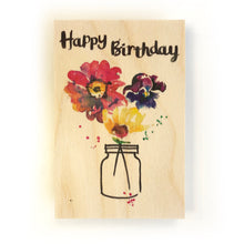 Load image into Gallery viewer, Wooden postcard - birthday
