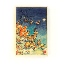 Load image into Gallery viewer, Wooden postcard - forest animals
