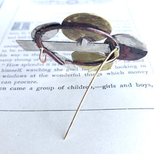 Load image into Gallery viewer, Silver, brass and copper tree brooch
