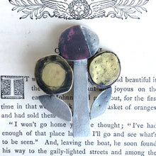 Load image into Gallery viewer, Silver, brass and copper tree brooch
