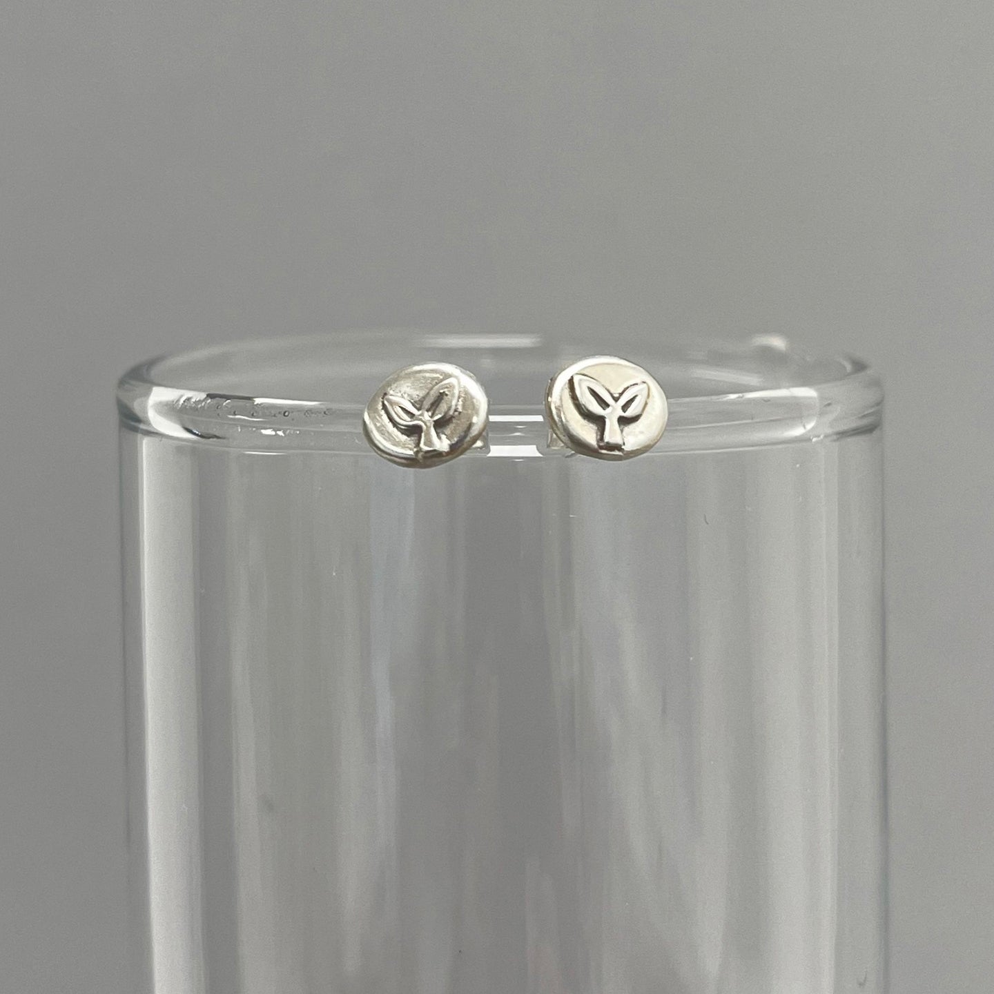 Tiny seedling stud earrings