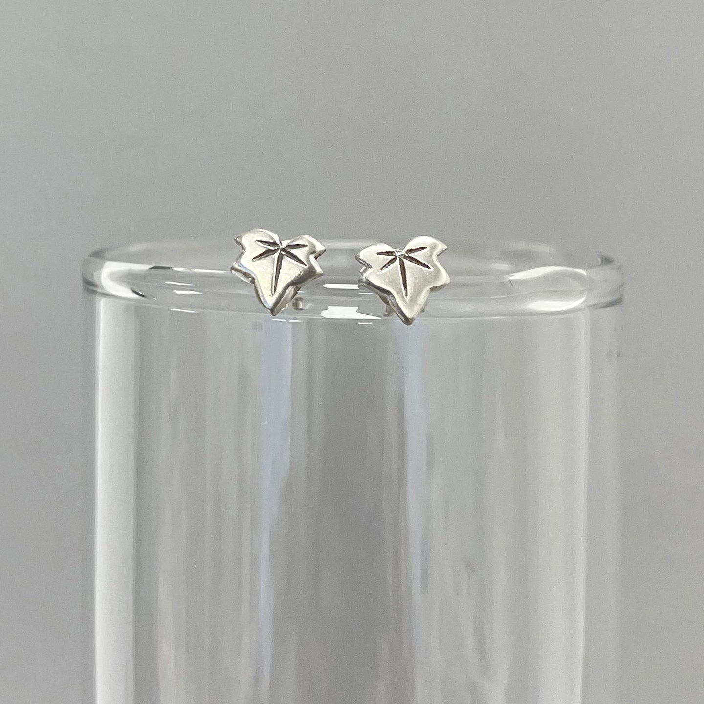 Tiny ivy stud earrings