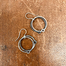 Load image into Gallery viewer, Shadow circles - silver earrings
