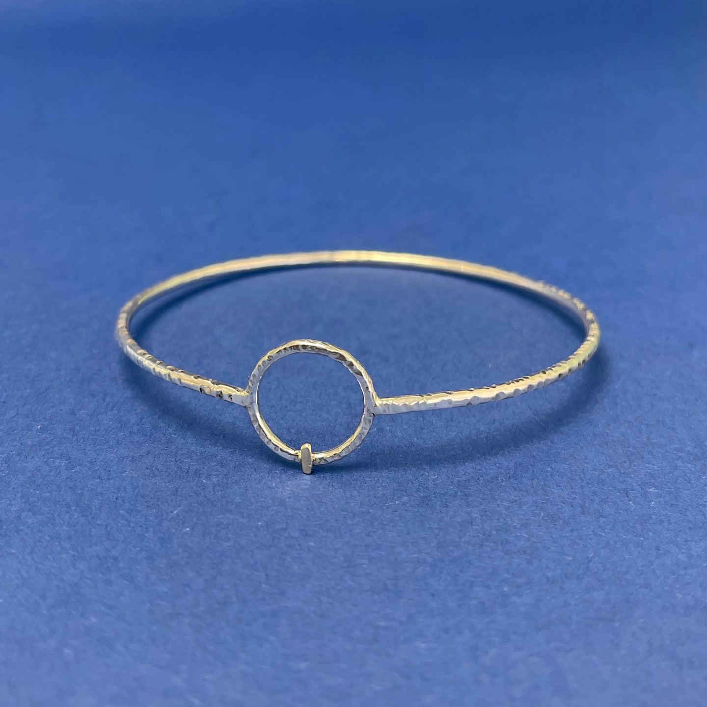 Silver & gold bangle - Bar