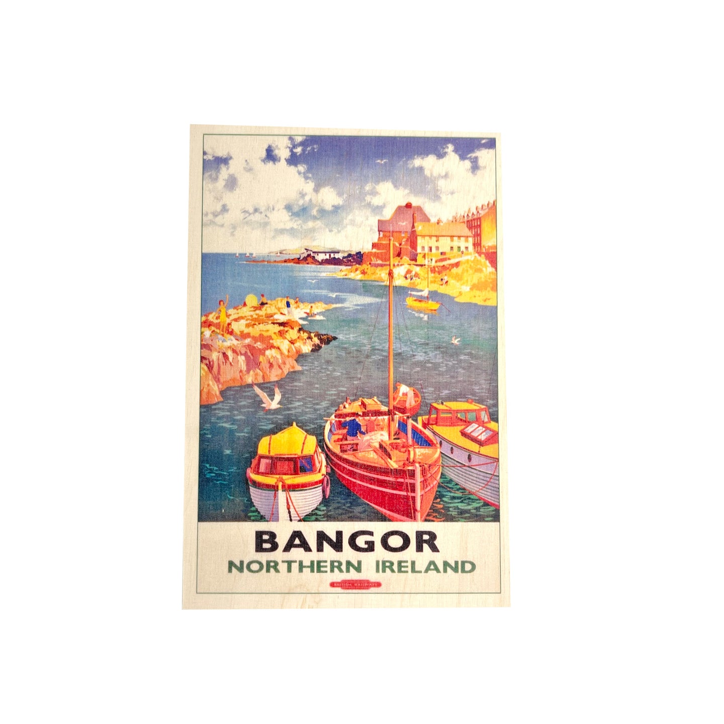Wooden postcard - Bangor