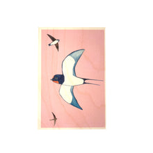 Load image into Gallery viewer, Wooden postcard - birds 1
