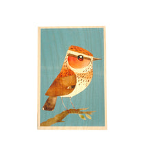 Load image into Gallery viewer, Wooden postcard - birds 7
