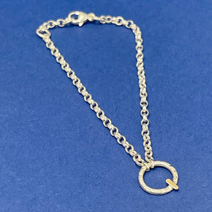 Silver & gold small bracelet - Bar