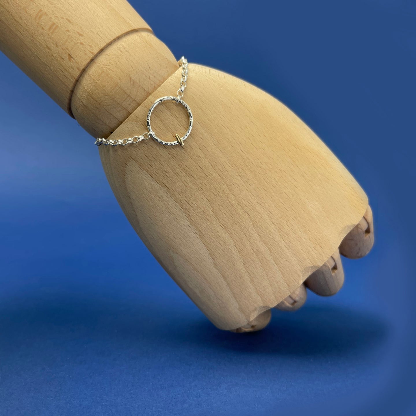 Silver & gold large bracelet - Bar