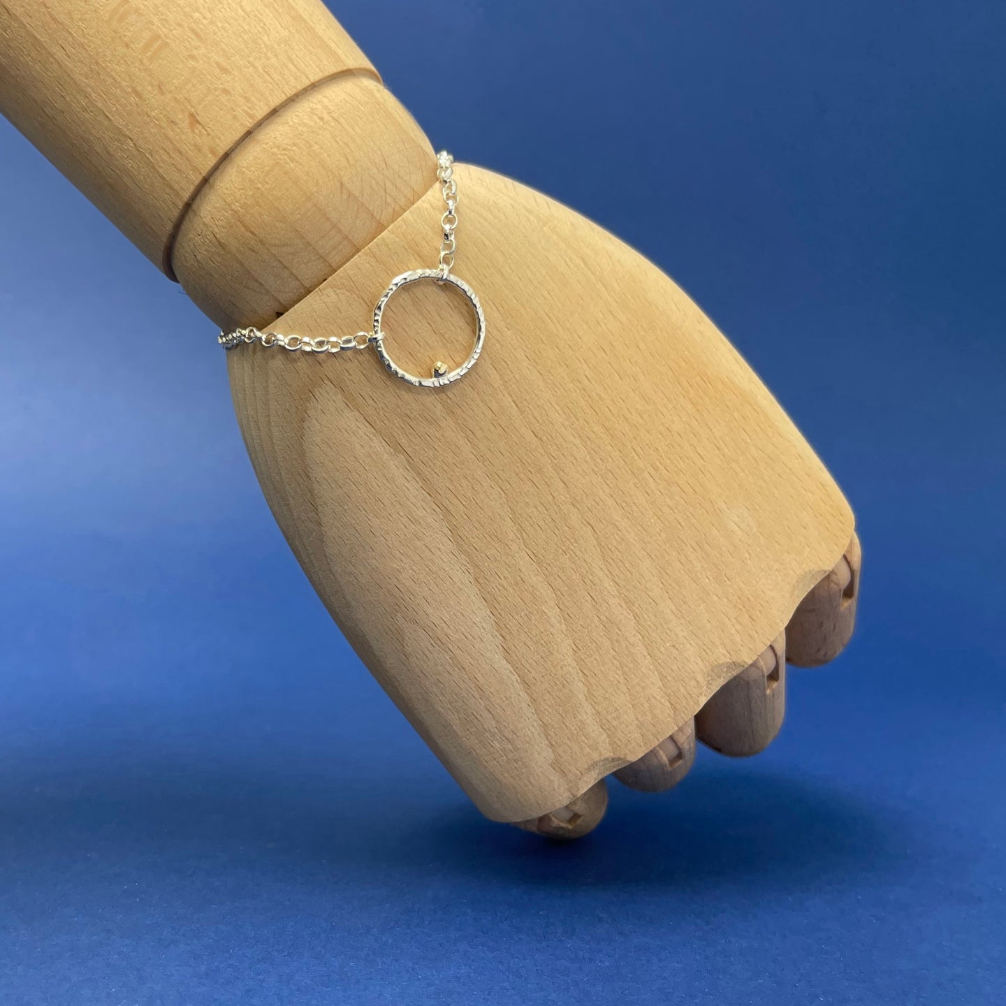 Silver & gold large bracelet - Dot