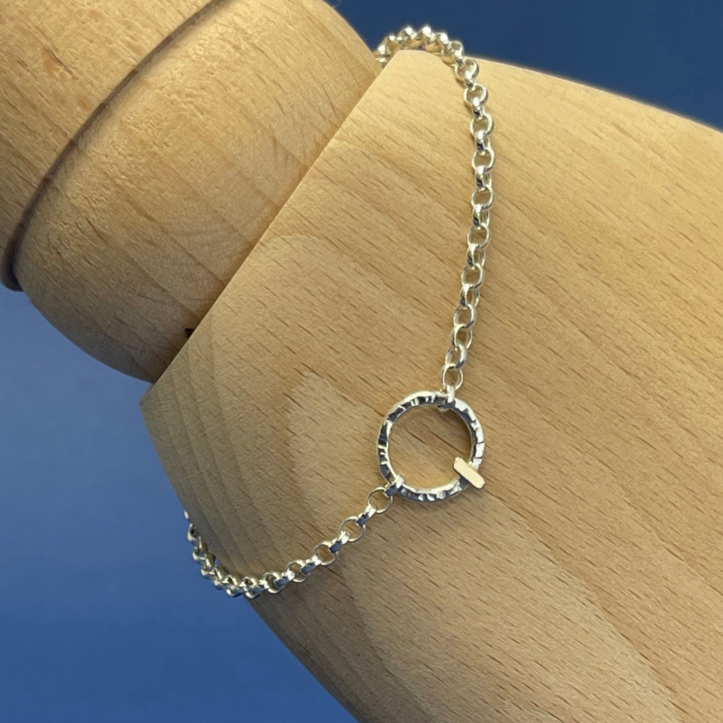 Silver & gold small bracelet - Bar