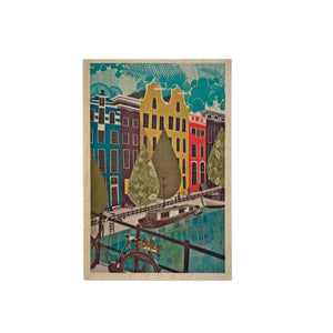 Wooden postcard - Amsterdam