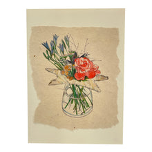 Load image into Gallery viewer, Card with posy in vase
