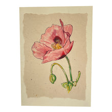 Load image into Gallery viewer, Card with poppy
