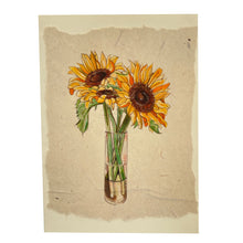 Load image into Gallery viewer, Card with sunflowers
