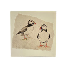 Load image into Gallery viewer, Card with pair of puffins
